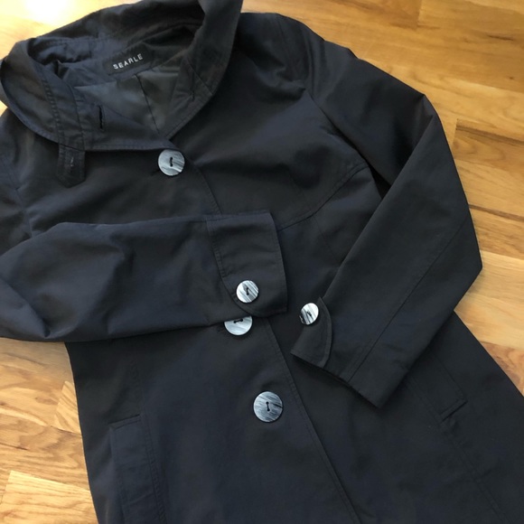 SEARLE Vintage 80’s Walking Jacket Hooded Button Down Jacket - Picture 5 of 15